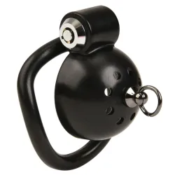 CockLock Cage avec laisse Round Leash 4 x 3.5 cm Noire